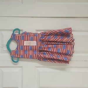 NWT Dot Dot Smile American flag Patriotic Tank Top Twirl Dress